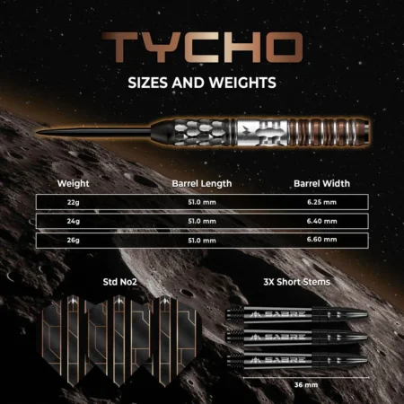 Mission Šipky Steel Tycho - 22g