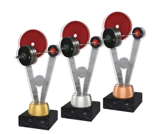 Akrylátová trofej ACUTMINIM35 | Vzpírání Výška cm: 15, Barva: zlato, Podstavec: černý