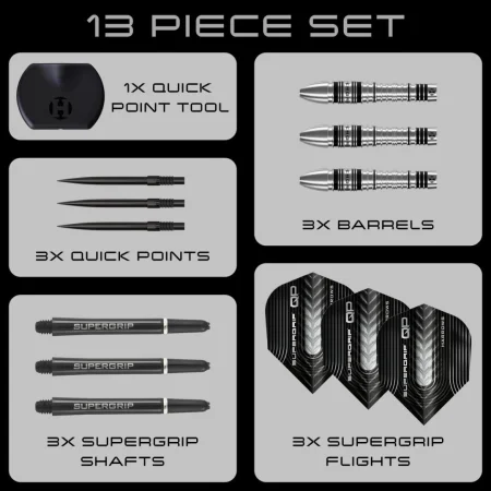 Harrows Šipky Steel Supergrip - Bomb - Quick Point - 23g