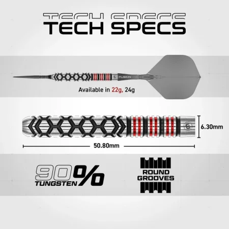 Winmau Šipky Steel Fornax - Parallel - Switch Point - 22g