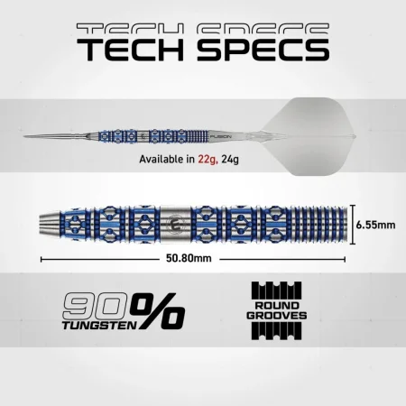 Winmau Šipky Steel Lunaris - Tapered - Switch Point - 22g