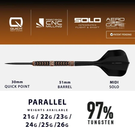 Harrows Šipky Steel Wolfram Trinity - Quick Point - 21g