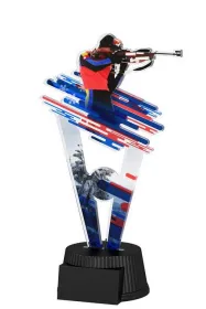 Akrylátová trofej ACUTSN001M06 | Biatlon Výška cm: 16, Šířka cm: 8