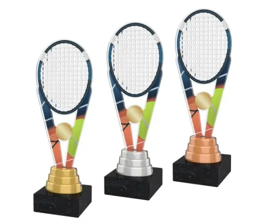 Akrylátová trofej ACUTM05 Výška cm: 24, Barva: zlato, Podstavec: bílý