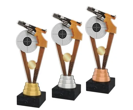 Akrylátová trofej ACUTM13 | Střelba Výška cm: 24, Barva: bronz, Podstavec: černý