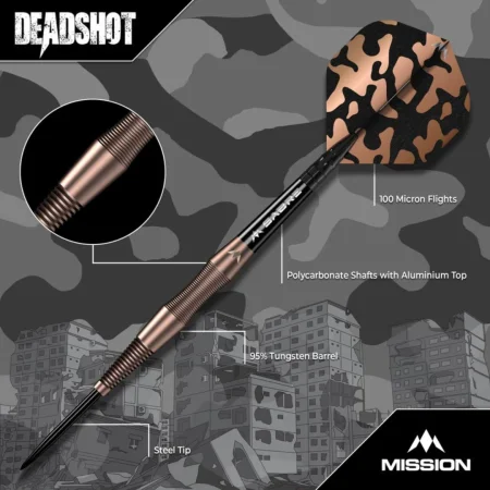 Mission Šipky Steel Dead Shot - 21g