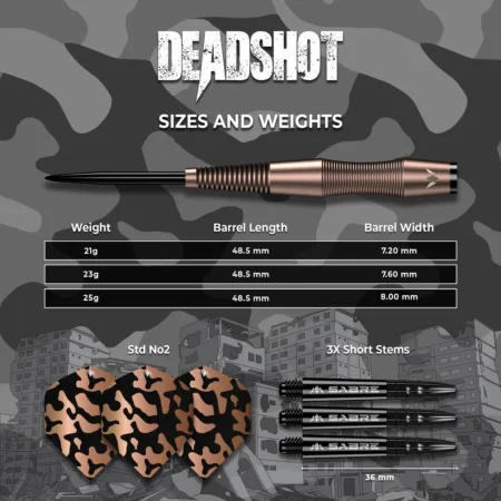 Mission Šipky Steel Dead Shot - 21g