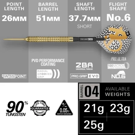 Target - darts Šipky Steel Bolide Envy 04 - Swiss Point - 21g