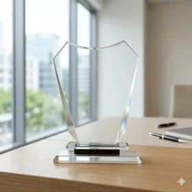 Skleněná trofej VCR2026M5 Výška cm: 21,5
