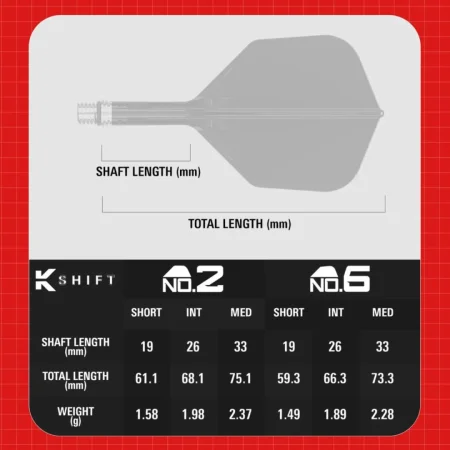 Target - darts Letky K-Shift - No6 - Medium - Clear TRG410557