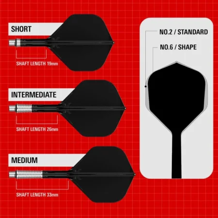 Target - darts Letky K-Shift - No2 - Medium - Black TRG410548