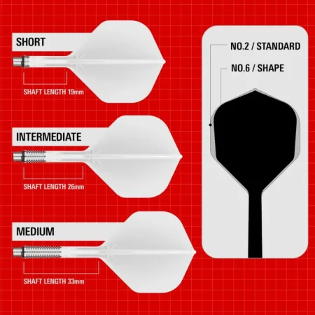 Target - darts Letky K-Shift - No2 - Short - White TRG410543