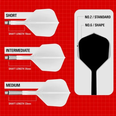 Target - darts Letky K-Shift - No6 - Midi - White TRG410541