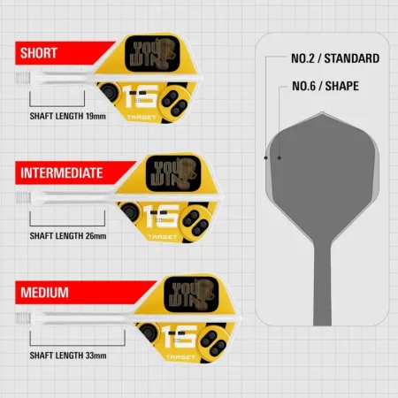 Target - darts Letky K-Flex - You Win - No6 - Short - TRG410588