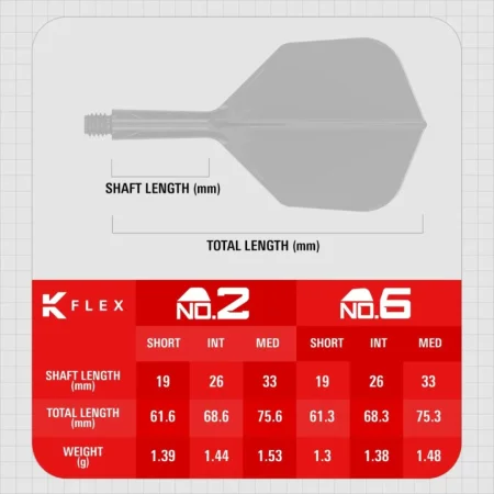Target - darts Letky K-Flex - You Win - No6 - Short - TRG410588