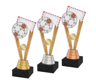 Akrylátová trofej ACUTM22 | Futsal Výška cm: 26, Barva: stříbro, Podstavec: bílý