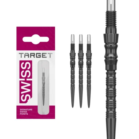 Target - darts Kovové hroty - Swiss Points - Signature TRB - Black - 30 mm