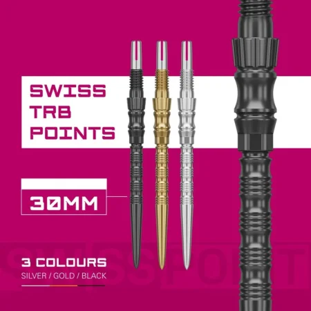 Target - darts Kovové hroty - Swiss Points - Signature TRB - Black - 30 mm