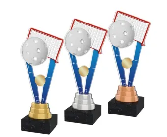 Akrylátová trofej ACUTM23 | Florbal Výška cm: 24, Barva: bronz, Podstavec: bílý