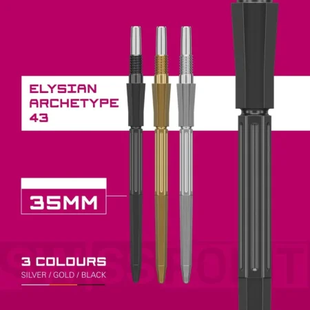 Target - darts Kovové hroty - Swiss Points - Elysian Archetype 43 - Black - 30 mm