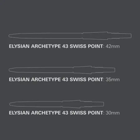 Target - darts Kovové hroty - Swiss Points - Elysian Archetype 43 - Silver - 30 mm