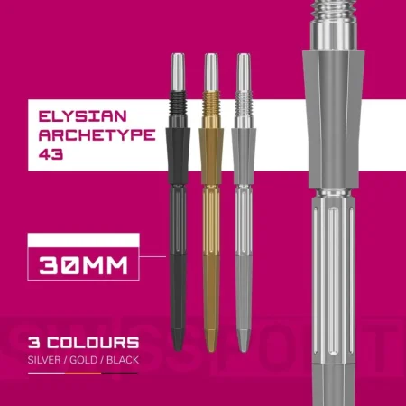 Target - darts Kovové hroty - Swiss Points - Elysian Archetype 43 - Silver - 30 mm