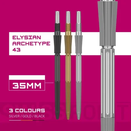 Target - darts Kovové hroty - Swiss Points - Elysian Archetype 43 - Silver - 30 mm