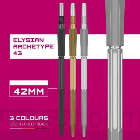 Target - darts Kovové hroty - Swiss Points - Elysian Archetype 43 - Silver - 30 mm