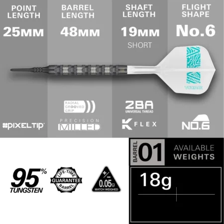Target - darts Šipky Rob Cross - 95K - 18g