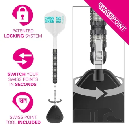 Target - darts Šipky Steel Rob Cross - 95K - Swiss Point - 21g