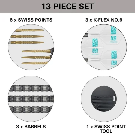 Target - darts Šipky Steel Rob Cross - 95K - Swiss Point - 21g