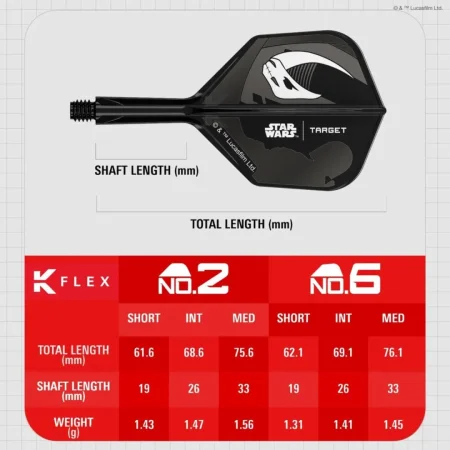 Target - darts Letky K-Flex - Star Wars - Mandalorian - No6 - Midi - TRG410624 - Gift Set