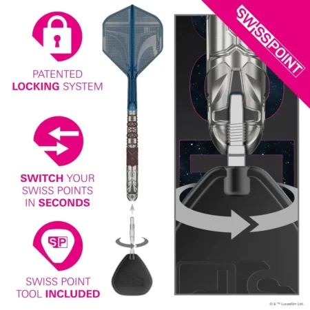 Target - darts Šipky Steel Star Wars - Mandalorian - Swiss Point - 22g