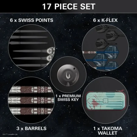 Target - darts Šipky Steel Star Wars - Mandalorian - Swiss Point - 22g