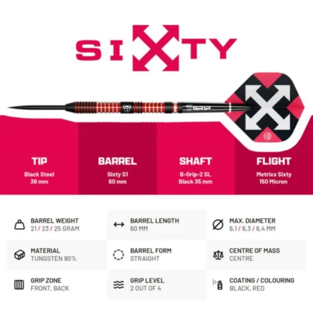 Bull's Šipky Steel Sixty - S1 - 21g