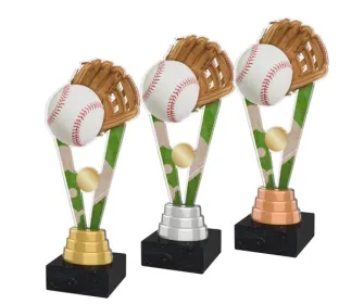 Akrylátová trofej ACUTM31 | Baseball Výška cm: 26, Barva: bronz, Podstavec: bílý