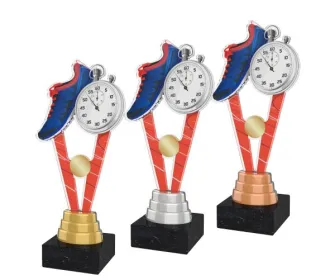 Akrylátová trofej ACUTM33 | Atletika Výška cm: 25, Barva: stříbro, Podstavec: černý