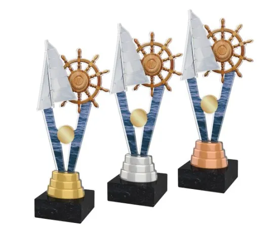 Akrylátová trofej ACUTM37 | Vodní sporty Výška cm: 24, Barva: bronz, Podstavec: černý