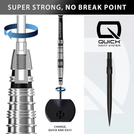 Harrows Šipky Steel Supergrip - Torpedo - Quick Point - 22g