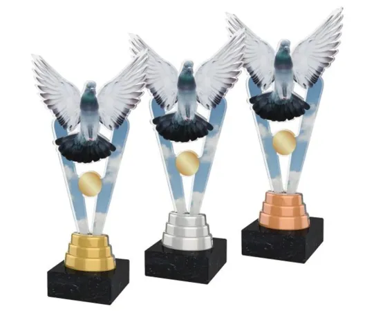 Akrylátová trofej ACUTM41 | Chovatelství Výška cm: 24, Barva: stříbro, Podstavec: černý