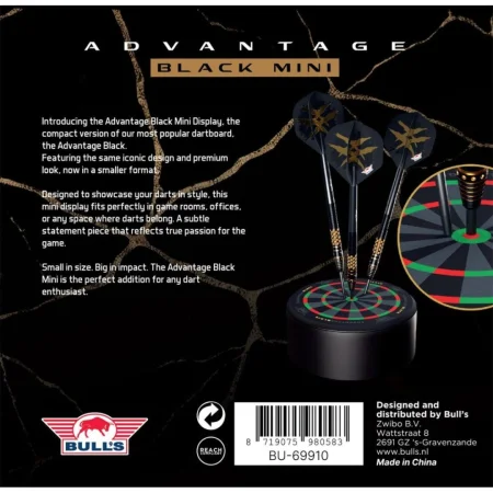 Bull's NL Stojánek na šipky - Advantage Black - Mini Dartboard Display