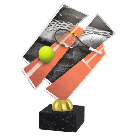 Akrylátová trofej ACZM03 | Tenis Výška cm: 20,5, Barva: bronz, Podstavec: černý