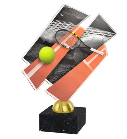 Akrylátová trofej ACZM03 | Tenis Výška cm: 20,5, Barva: bronz, Podstavec: černý
