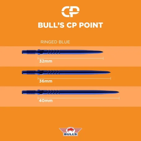Bull's NL Kovové hroty - CP Points - Ringed Grip - Blue - 32 mm