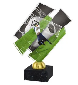 Akrylátová trofej ACZM13 | Fotbal Výška cm: 19,5, Barva: zlato, Podstavec: černý