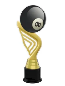 Akrylátová trofej ACTA001M1 | Billiard Výška cm: 31, Barva: stříbro