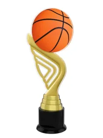 Akrylátová trofej ACTA001M11 | Basketball Výška cm: 29, Barva: stříbro
