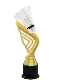 Akrylátová trofej ACTA001M16 | Badminton Výška cm: 31, Barva: stříbro