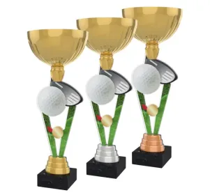 Akrylátová trofej ACUPGOLD M07 Výška cm: 37, Průměr cm: 14, Barva: zlato, Podstavec: černý