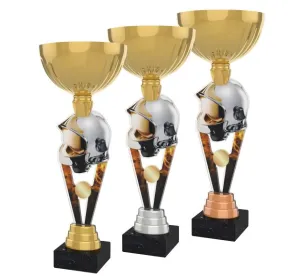 Akrylátová trofej ACUPGOLD M08 | Hasiči Výška cm: 33, Průměr cm: 12, Barva: stříbro, Podstavec: černý